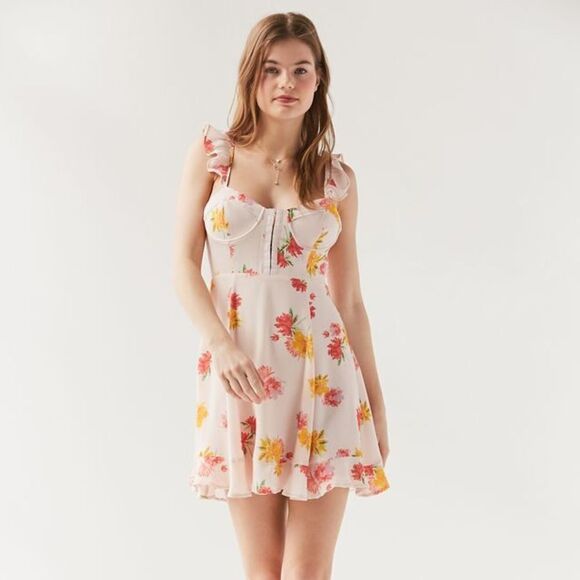 ✨ Brianne Pink Floral Print Bustier Mini Dress✨ - Picture 11 of 13